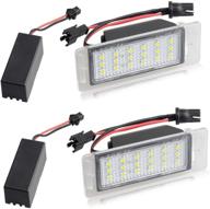 ruxifey led license plate light lamp compatible with camaro corvette equinox impala volt cadillac buick, 6000k white - error free resistor included logo