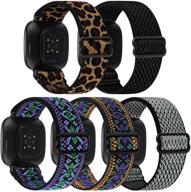 grtrees 5-packs elastic bands compatible with fitbit versa 3 / fitbit sense cell phones & accessories in accessories logo