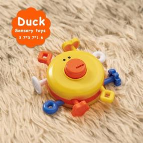 img 3 attached to 🐥 LiKee Baby Sensory Fidget Toys Stress Relief Toy Push and Pull Set Birthday Gift for Car Seat Travel Finger Exercises Fine Motor Skills, Baby Infant Toddlers Kids Boys Girls 1+ Years Old (Duck)" - optimized product name: "LiKee Baby Sensory Fidget Toys Duck - Stress Relief Toy Push Pull Set for Fine Motor Skills, Travel, Car Seat - Birthday Gift for Infant, Toddler, 1+ Year Old Boys & Girls