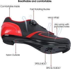 img 2 attached to Cycling Compatible Indoor Peloton Outdoor Men's Shoes