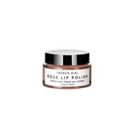 🌹 french girl rose lip polish scrub: clean, organic, vegan exfoliator for dry lips - 1 oz/ 30 ml, sugar scrub with shea butter for moisturizing lip hydration logo