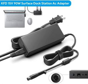 img 1 attached to 💡 KFD 90W 15V 6A AC Adapter Replacement for Microsoft Surface Pro 4 5 6 7 8 Book Laptop Dock Station Charger Power Supply Model 1661 1749