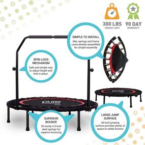 img 3 attached to Pure Fun Exercise Trampoline Adjustable
