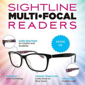 img 2 attached to 👓 Purple Multifocus Reading Glasses - Sightline P310 Petite Fit, Magnification 3.00