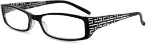 img 4 attached to 👓 In Style Eyes Super Strength II High Magnification Reading Glasses: Laser Etched Grecian Key Design for Enhanced Reading Experience