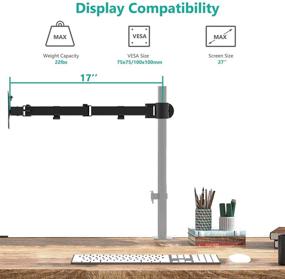 img 3 attached to 💻 WALI 001ARM Одноствольная полностью регулируемая система крепления для монитора - черная