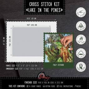 img 1 attached to 🌲 Lush Forest Landscape Cross Stitch Kit - Lake in The Pines - Enhancing SEO