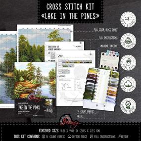 img 2 attached to 🌲 Lush Forest Landscape Cross Stitch Kit - Lake in The Pines - Enhancing SEO