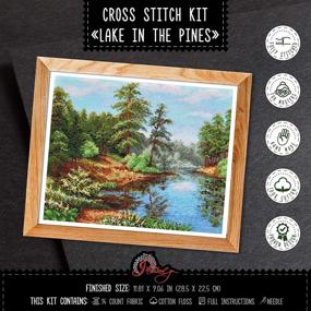 img 3 attached to 🌲 Lush Forest Landscape Cross Stitch Kit - Lake in The Pines - Enhancing SEO