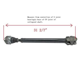 img 3 attached to 🚙 CRS N97627 Сборочный передний карданный вал для 1995-1996 года Jeep Grand Cherokee A.T. (длина 31 2/7") - прямая замена Cardone 65-9762