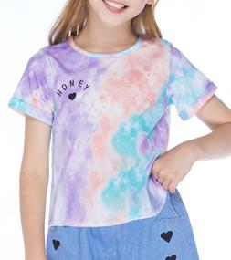 img 3 attached to Boyoo Sleeve Fashion Crewneck Rolled Girls' Clothing in Tops, Tees & Blouses