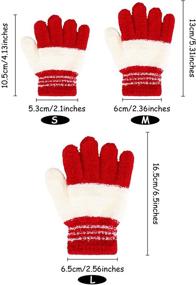 img 2 attached to 🧤 Girls' Knitted Mittens: Stylish Gloves for All Fingers - Accessorize with Comfort & Warmth!