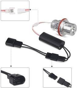 img 1 attached to VANJING 20W LED Ангельские глазки Кольцевой маркерный лампочки для BMW 5 6 7 Серии X3 X5 (2 шт., Белый)