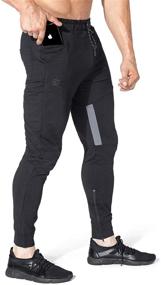 img 4 attached to 🏋️ BROKIG Mens Thigh Mesh Gym Jogger Pants: Sleek Sweatpants with Zipper Pocket for Bodybuilding and Casual Workouts