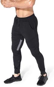 img 2 attached to 🏋️ BROKIG Mens Thigh Mesh Gym Jogger Pants: Sleek Sweatpants with Zipper Pocket for Bodybuilding and Casual Workouts