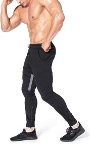 img 1 attached to 🏋️ BROKIG Mens Thigh Mesh Gym Jogger Pants: Sleek Sweatpants with Zipper Pocket for Bodybuilding and Casual Workouts