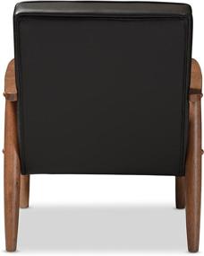 img 1 attached to Baxton Studio BBT8013-Black Chair: Sleek and Comfortable Armchairs in Black