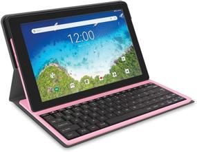 img 4 attached to 📱 RCA Viking Pro Tablet 10" Pink with Folio Keyboard, Multi-Touch Display, Android Go Edition