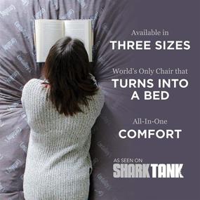 img 2 attached to 🪑 CordaRoy's Khaki King Size Corduroy Bean Bag Chair: Convertible Chair that Transforms into a Bed, As Seen on Shark Tank