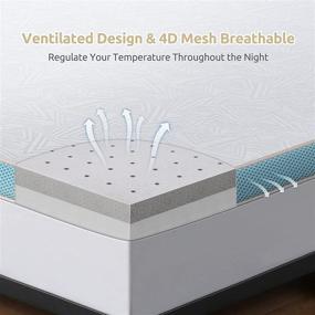 img 2 attached to 🛏️ Enhanced Queen Memory Foam Mattress Topper by BedStory, 3 Inch Fusion Gel with Bamboo Charcoal, Green Tea, and Copper Infusion. High-Density Cooling Bed Topper for Strong Support