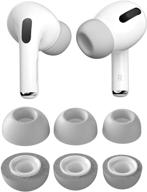 улучшите свой опыт использования airpods pro с помощью набора pzoz из 3 пар пенополиуретановых запасных насадок - шумоподавление, идеальная посадка (s/m/l, серого цвета) 🎧 логотип