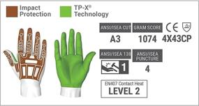 img 2 attached to HexArmor Lizard Hi Vis Impact Resistant Gloves