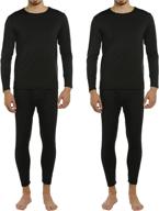 🔥 vicherub men's thermal underwear set - long johns with fleece lining, warm base layer thermals - pack of 2 sets for men logo