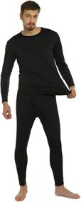 img 3 attached to 🔥 ViCherub Men's Thermal Underwear Set - Long Johns with Fleece Lining, Warm Base Layer Thermals - Pack of 2 Sets for Men