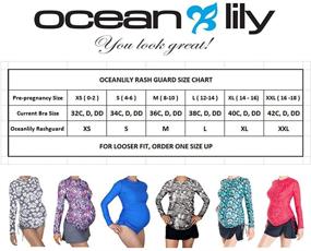 img 1 attached to Stay Stylish and Protected with Oceanlily's Long Sleeve Maternity Swim Shirt - Women's UPF 50+ Swimsuit Coverup