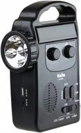 🔦 optimized kaito ka339w multi-functional 4-way powered led camping lantern & flashlight - am/fm noaa weather radio, cell phone charger & siren - black logo