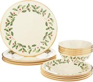 lenox holiday 12 piece plate set: elegant festive dinnerware at $14.90 only logo