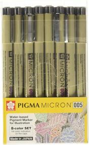 img 1 attached to Sakura Pigma Micron 005 8 Color Set: Premium Water-Based Pigment for Illustration Masterpieces