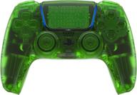 🎮 custom clear green ps5 controller housing shell with buttons touchpad cover - full set replacement decorative trim shell plates for playstation 5 controller logo