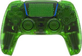 img 4 attached to 🎮 Custom Clear Green PS5 Controller Housing Shell with Buttons Touchpad Cover - Full Set Replacement Decorative Trim Shell Plates for Playstation 5 Controller