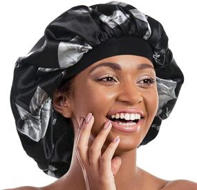 img 4 attached to 🌙 Enhanced Double Layer Silky Satin Bonnet for Maximum Care in Extra Large Size