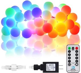 img 4 attached to 🌟 NSEN Led String Lights: 44Ft 100 LED Colored Globe String Lights for Festive Indoor and Outdoor Decoration