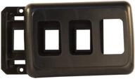 jr products 12215 brown triple switch base and face plate logo