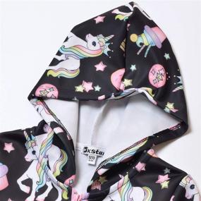 img 2 attached to 🦄 Unicorn/Cat Girls' Zip-Up Hoodie Jacket Sweatshirt with Convenient Pockets