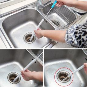 img 3 attached to 🚰 Jumper Joo Drain Snake Brush: 28-inch Sink Drain Brush - Effective Drain Clog Cleaning Tool (2pcs)