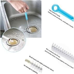 img 1 attached to 🚰 Jumper Joo Drain Snake Brush: 28-inch Sink Drain Brush - Effective Drain Clog Cleaning Tool (2pcs)