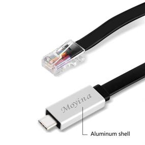 img 2 attached to 🔌 Кабель консоли USB C Moyina - микросхема FTDI, необходимый аксессуар для маршрутизаторов/коммутаторов Cisco, NETGEAR, Ubiquity, TP-Link - совместим с Windows, Mac, Linux - 6 футов, черный