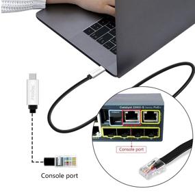 img 1 attached to 🔌 Кабель консоли USB C Moyina - микросхема FTDI, необходимый аксессуар для маршрутизаторов/коммутаторов Cisco, NETGEAR, Ubiquity, TP-Link - совместим с Windows, Mac, Linux - 6 футов, черный