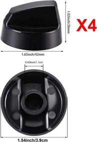 img 3 attached to 4-Pack Black Oven/Stove/Range Control Knobs Replacement with 12 Adapters