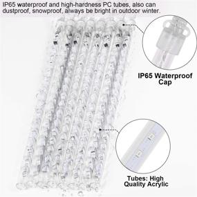 img 3 attached to ⛈️ GPODER 50CM Shower Rain Lights: 576 LEDs Falling Rain Lights for Christmas Decoration (Blue)