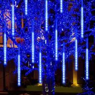 ⛈️ gpoder 50cm shower rain lights: 576 leds falling rain lights for christmas decoration (blue) логотип