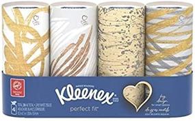 img 3 attached to 🤧 Бумажные салфетки Kleenex с антивирусным средством - 4 тюбика, по 50 салфеток в каждом