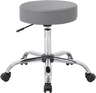 🪑 enhance your workspace with the boss office products adjustable upholstered medical stool in grey logo