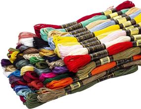 img 3 attached to 🧵 UMC STAG Pack of 50 Popular Colours: Premium Egyptian Cotton Embroidery Thread for Arts & Crafts