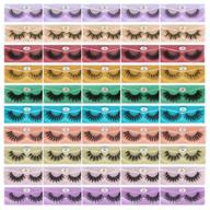 💥 farred wholesale faux mink lashes bulk - 50 boxes, 10 styles of eyelashes volume lashes - 10 portable individual boxes, 10-20mm mixed natural look lash - 3d false eyelashes logo