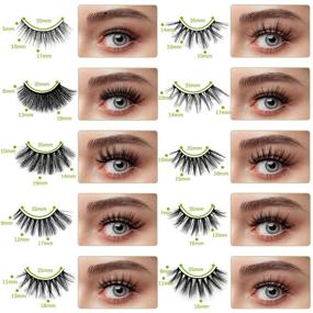 img 3 attached to 💥 FARRED Wholesale Faux Mink Lashes Bulk - 50 Boxes, 10 Styles of Eyelashes Volume Lashes - 10 Portable Individual Boxes, 10-20mm Mixed Natural Look Lash - 3D False Eyelashes